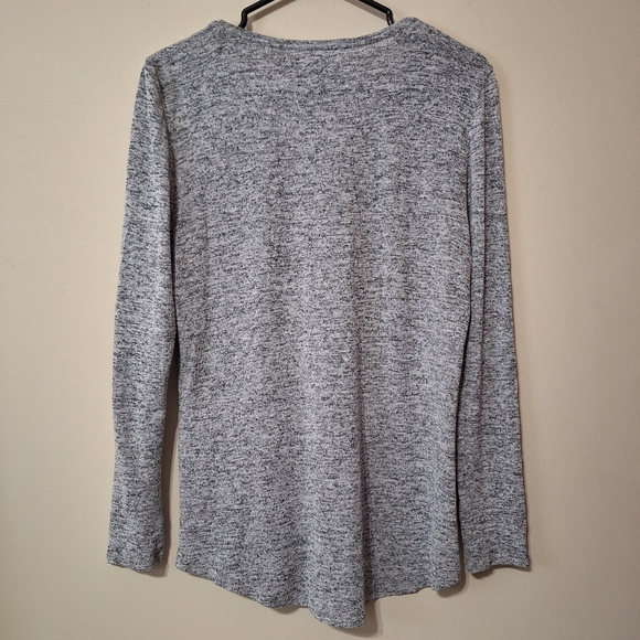 Workshop Andrea Jovine Grey Space Dye 1/4 Zip Pullover Top M - Picture 7 of 8